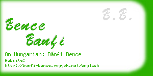 bence banfi business card