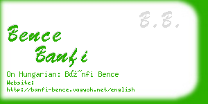 bence banfi business card